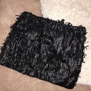 Black Fringe Skirt